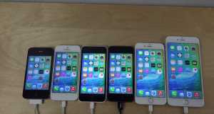 iPhone 6 Plus contre iPhone 6 contre iPhone 5S iPhone 5C iPhone 5 contre. iPhone 4S - iOS 9