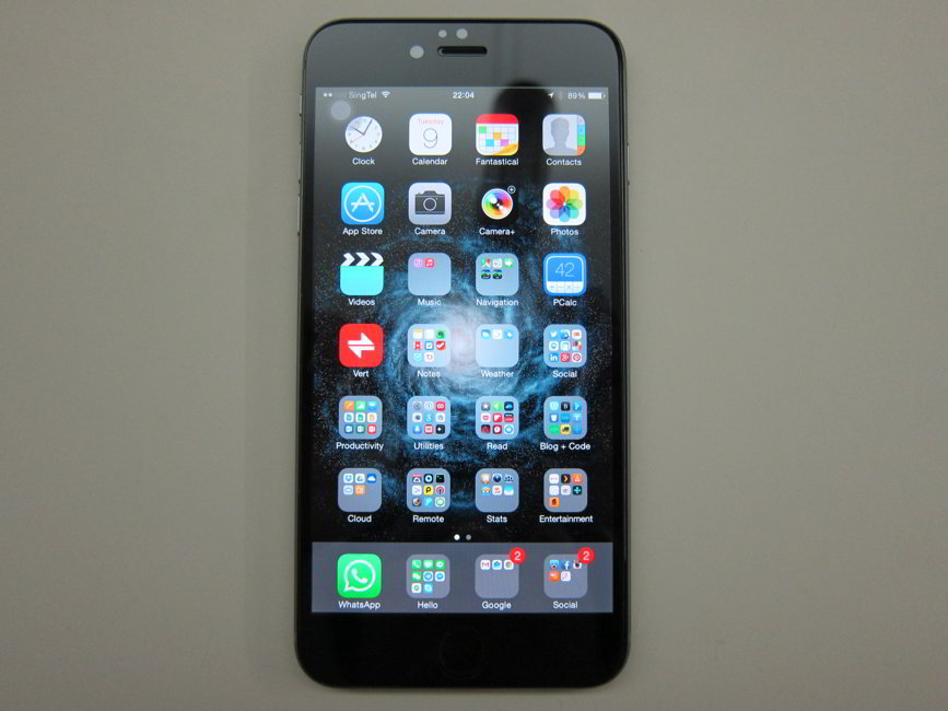 panel frontal del iPhone