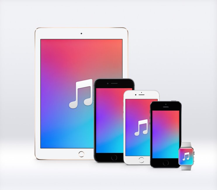 iOS 9 Music taustakuva