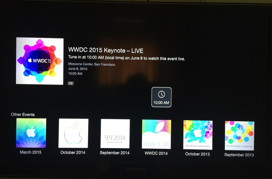 wwdc 2015 appletv