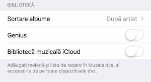 Activare iCloud Music Library Biblioteca Muzicala iCloud