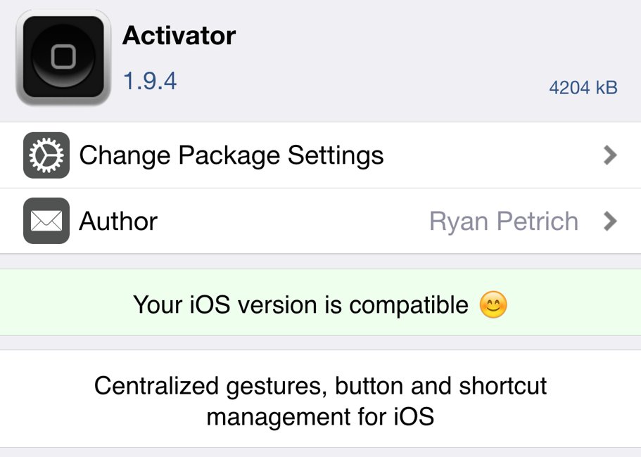 Activador 1.9.4 iOS 8.4