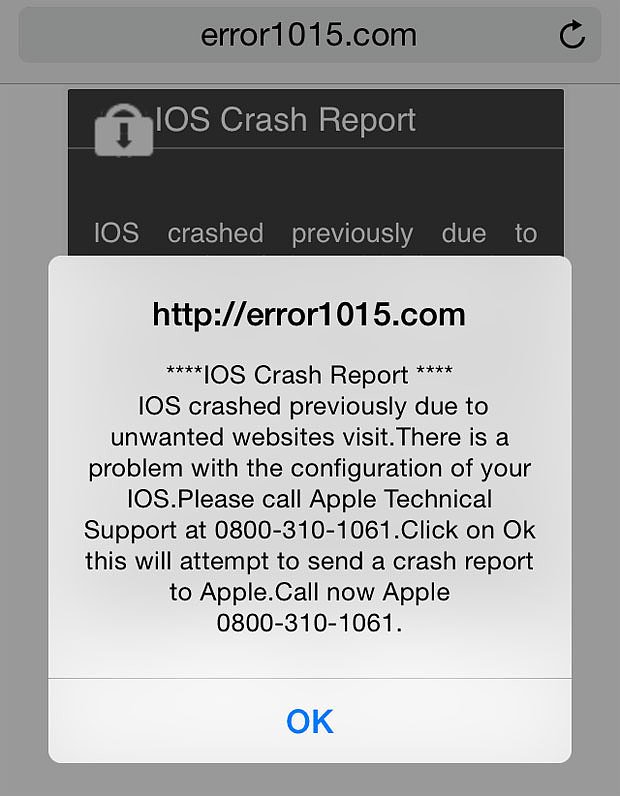 Atac phishing iOS
