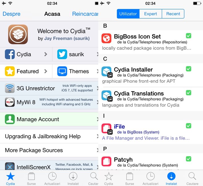 Cydia in Romanian