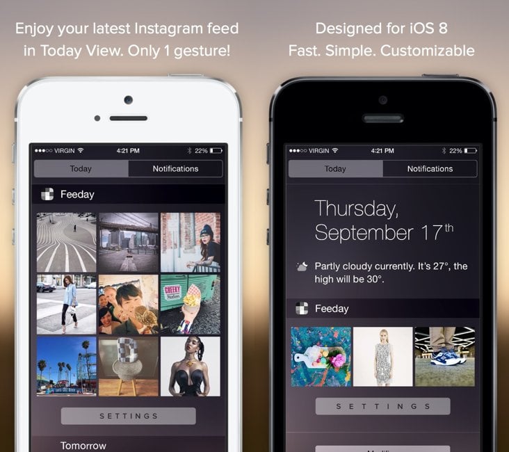 Feday – Widget für Instagram