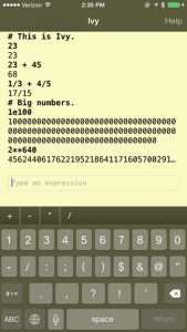 Calculatrice de grand nombre Ivy