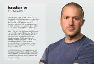 Jony Ive Directeur de la conception