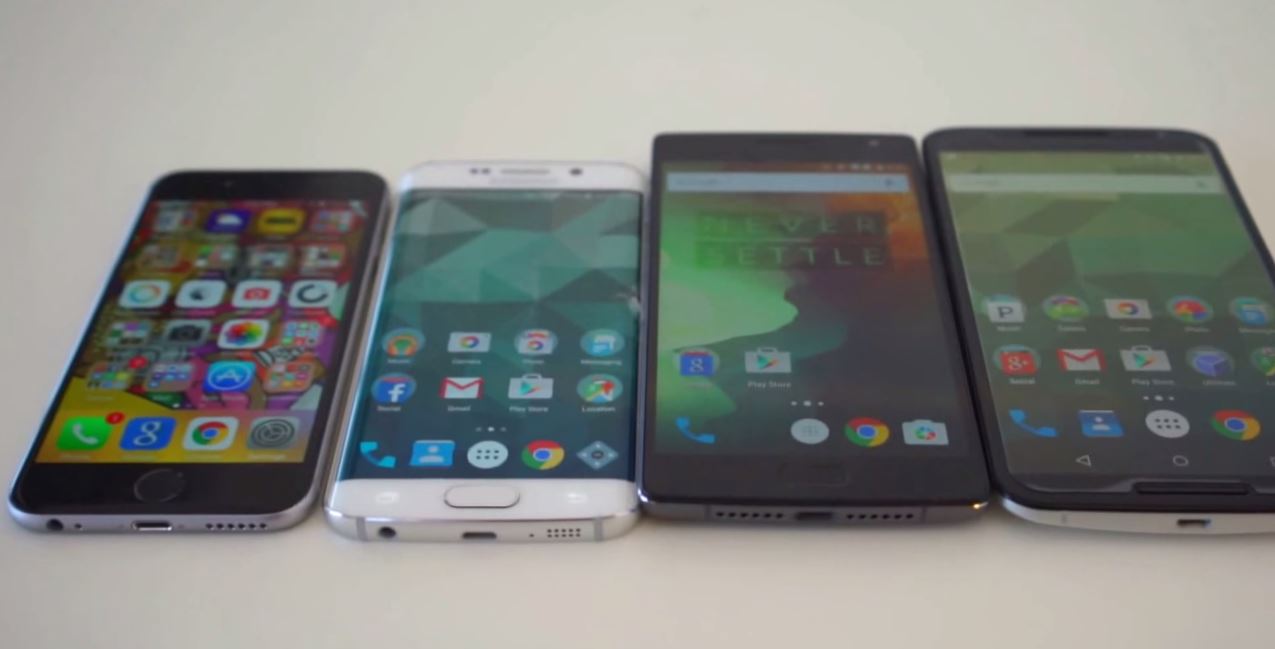 OnePlus 2 contre iPhone 6 contre Samsung Galaxy S6 Nexus 6