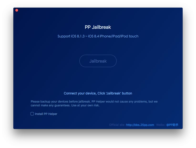 PP iOS 8.4 Jailbreak Mac