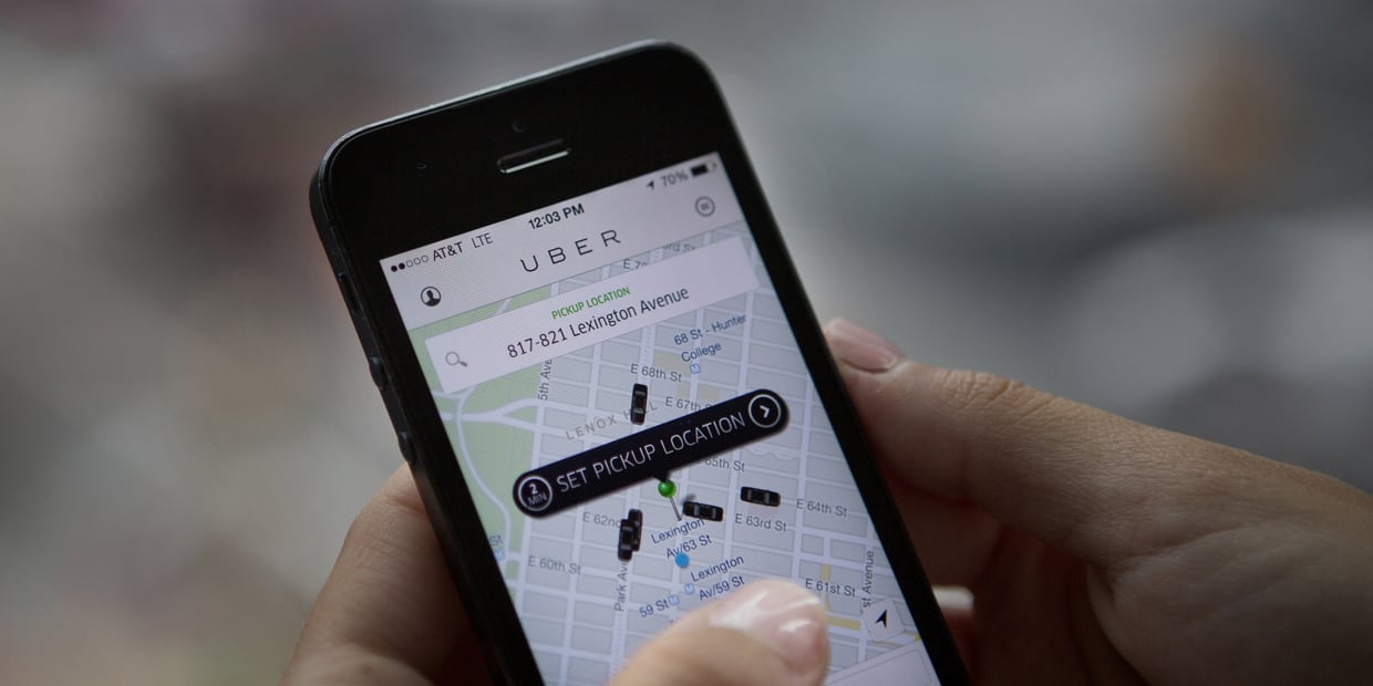 Aplicación de autos falsos de Uber