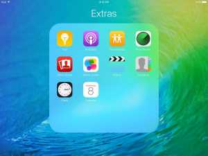 iOS 9 beta 3 applications folder