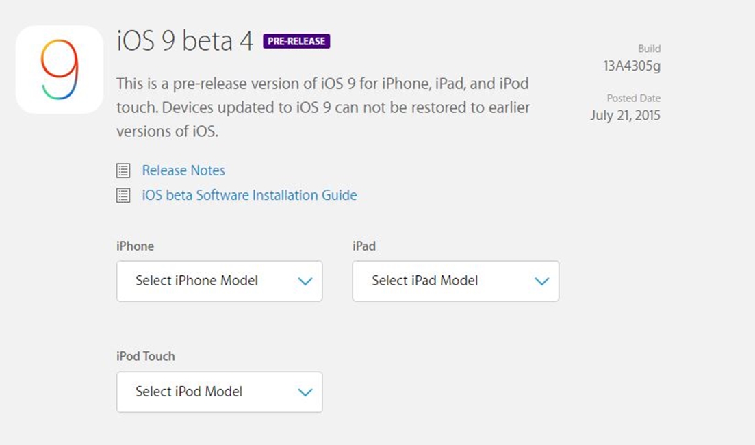 iOS 9 beta 4