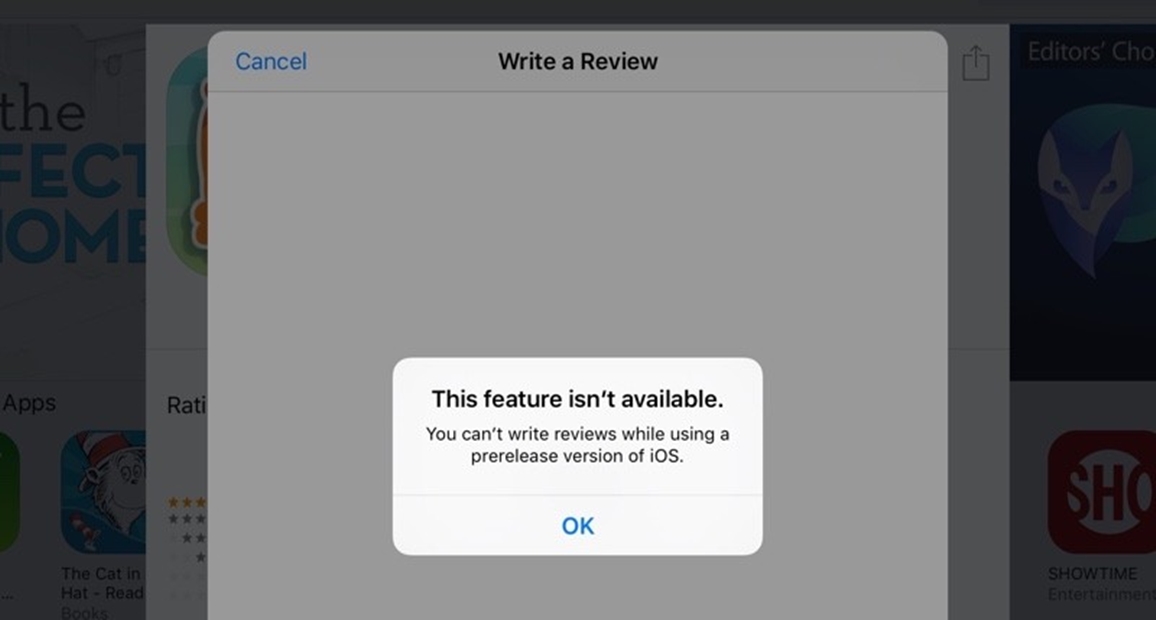 iOS 9 granska appar