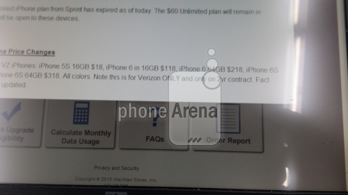 iPhone 6S price official document 1