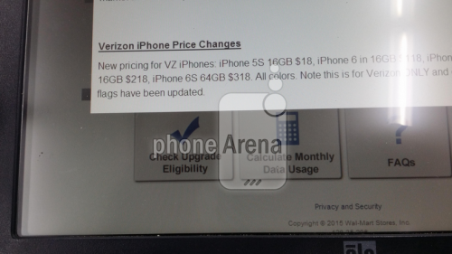 iPhone 6S price official document 2