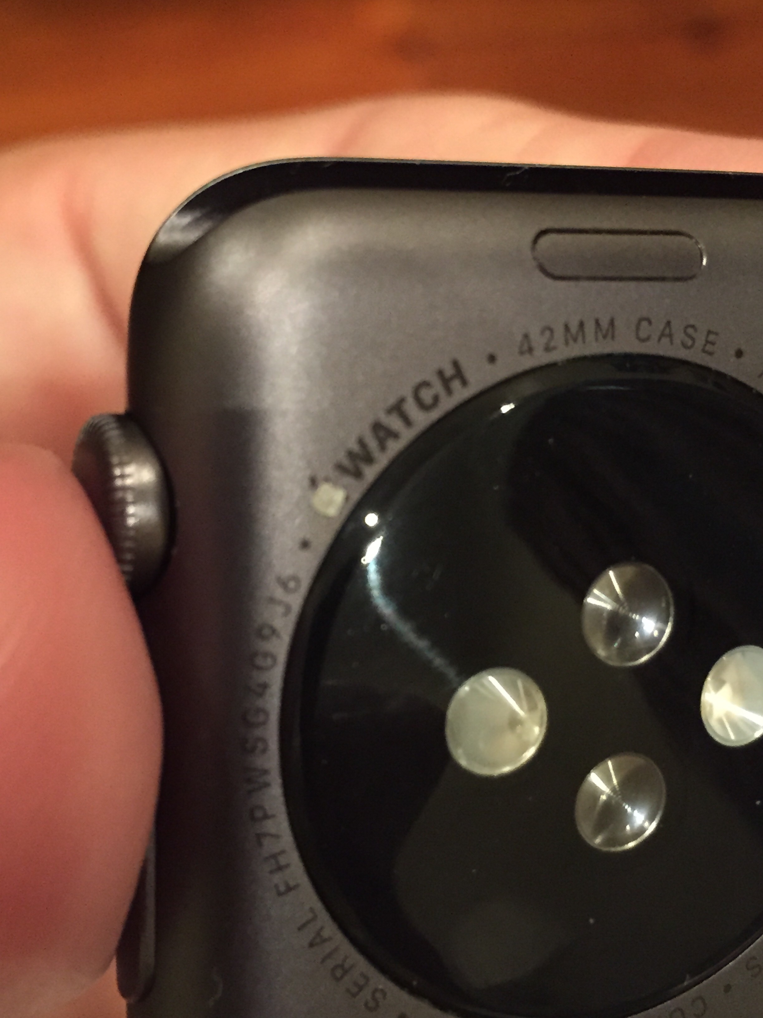 Apple Watch logo peeled off