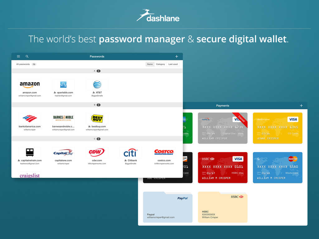 Dashlane wachtwoordbeheer