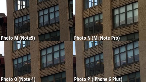 Comparaison des appareils photo Galaxy Note 5, iPhone 6 Plus, Note 4 et MiNote 3