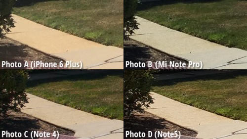 Galaxy Note 5 vs iPhone 6 Plus vs Note 4 vs MiNote comparatie camera 6