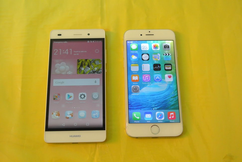Huawei P8 versus iPhone 6