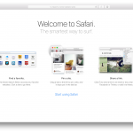 Schermata di benvenuto di OS X El Capitan 10.11 Safari