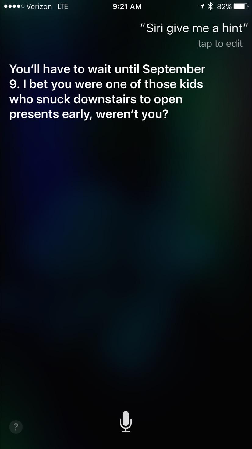 Siri iPhone 6S -esittely 9. syyskuuta