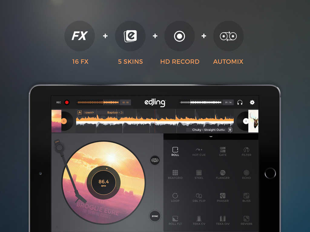 edjing 5 mezclador de música para DJ gratuito