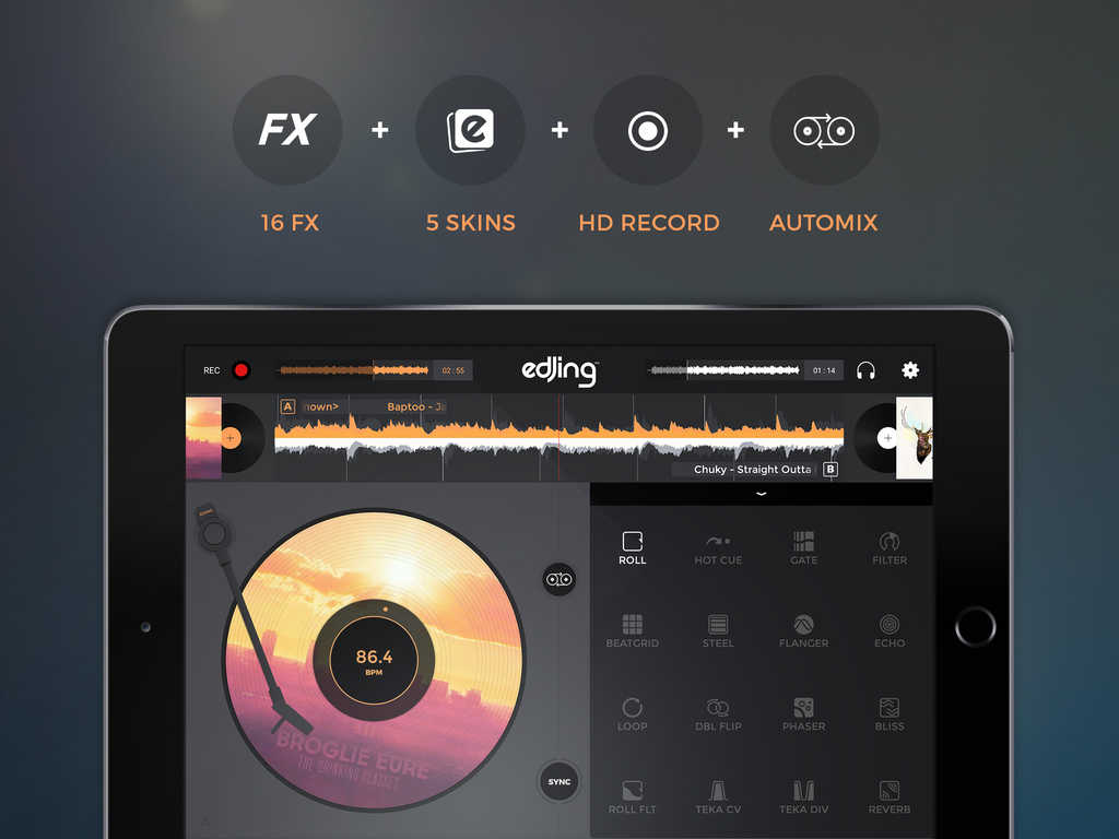 edjing 5 ilmainen DJ-musiikkimikseri