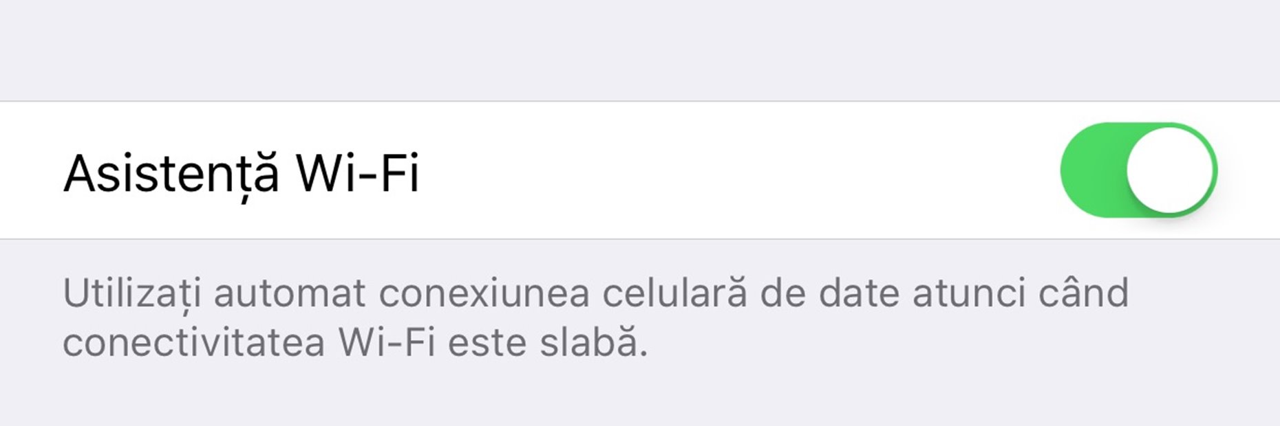 iOS 9 Asistenta Wi-Fi