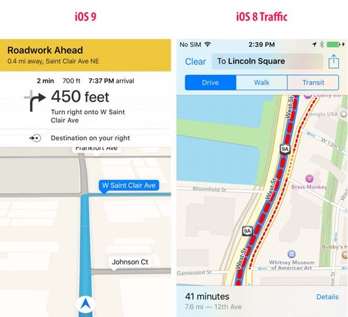 Navegación guiada por el proveedor de datos de iOS 9