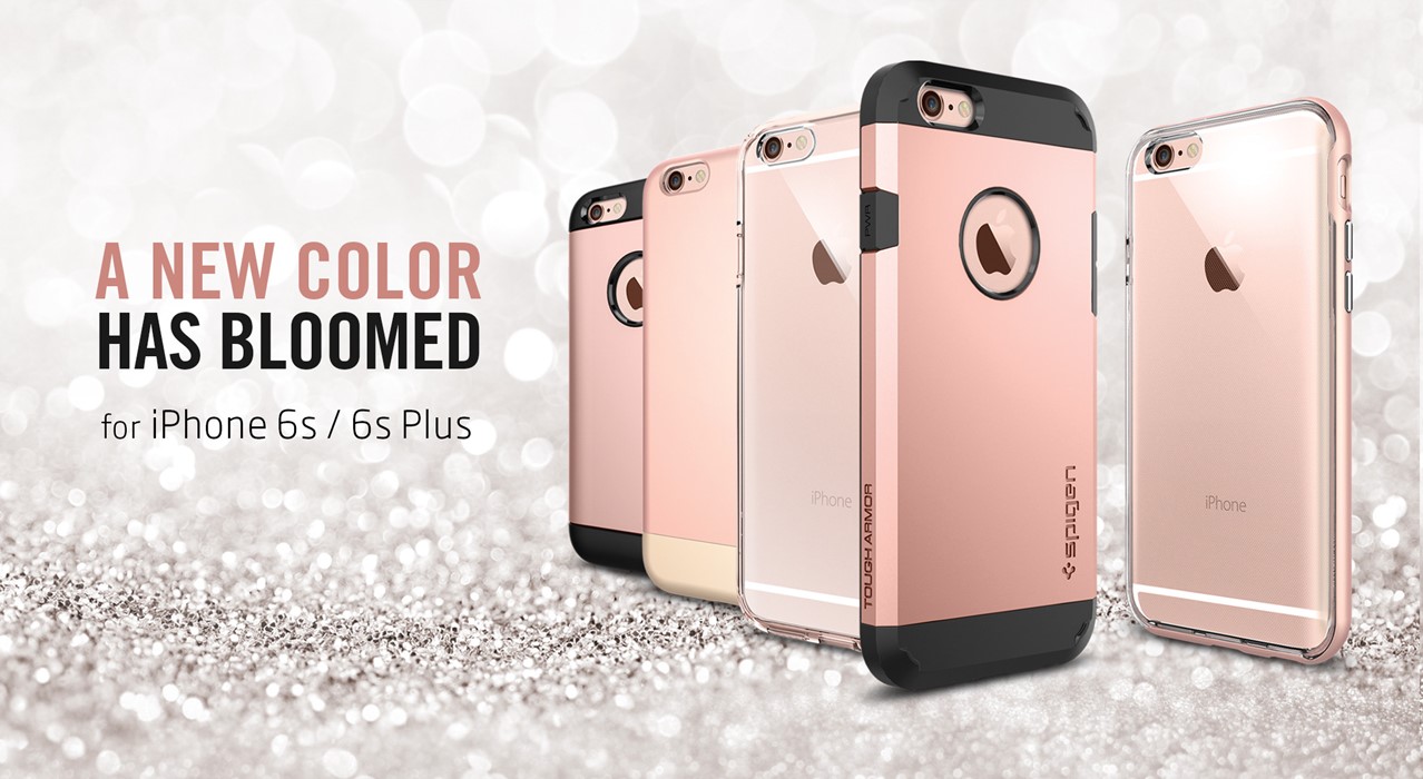 iPhone 6S spigen i rosa guld