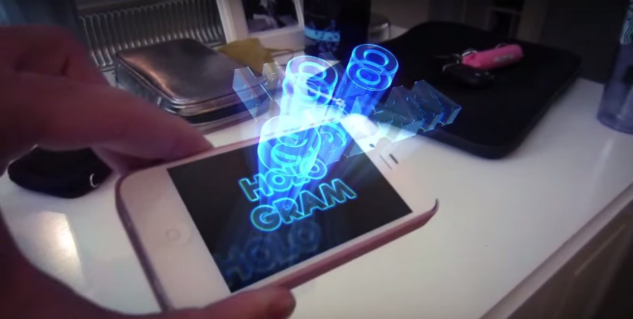 iPhone proiectare holograme