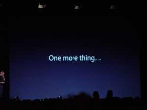 one more thing
