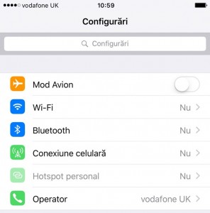 Búsqueda de configuración de iOS 9