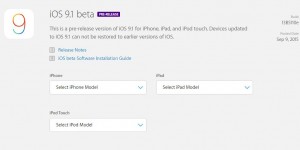 Nedgrader iOS 9.1 beta 1 til iOS 8.4
