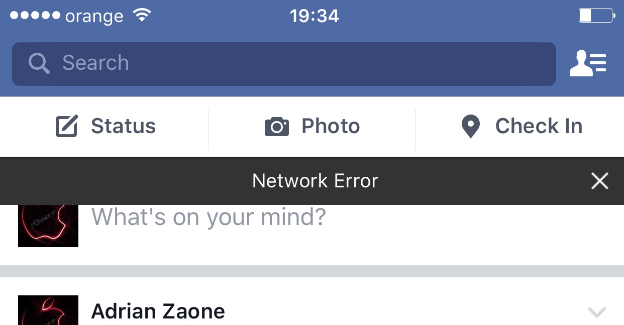 Facebook crashte