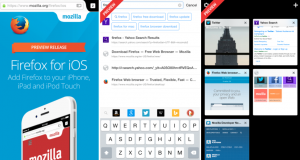 Firefox iOS -esikatselu