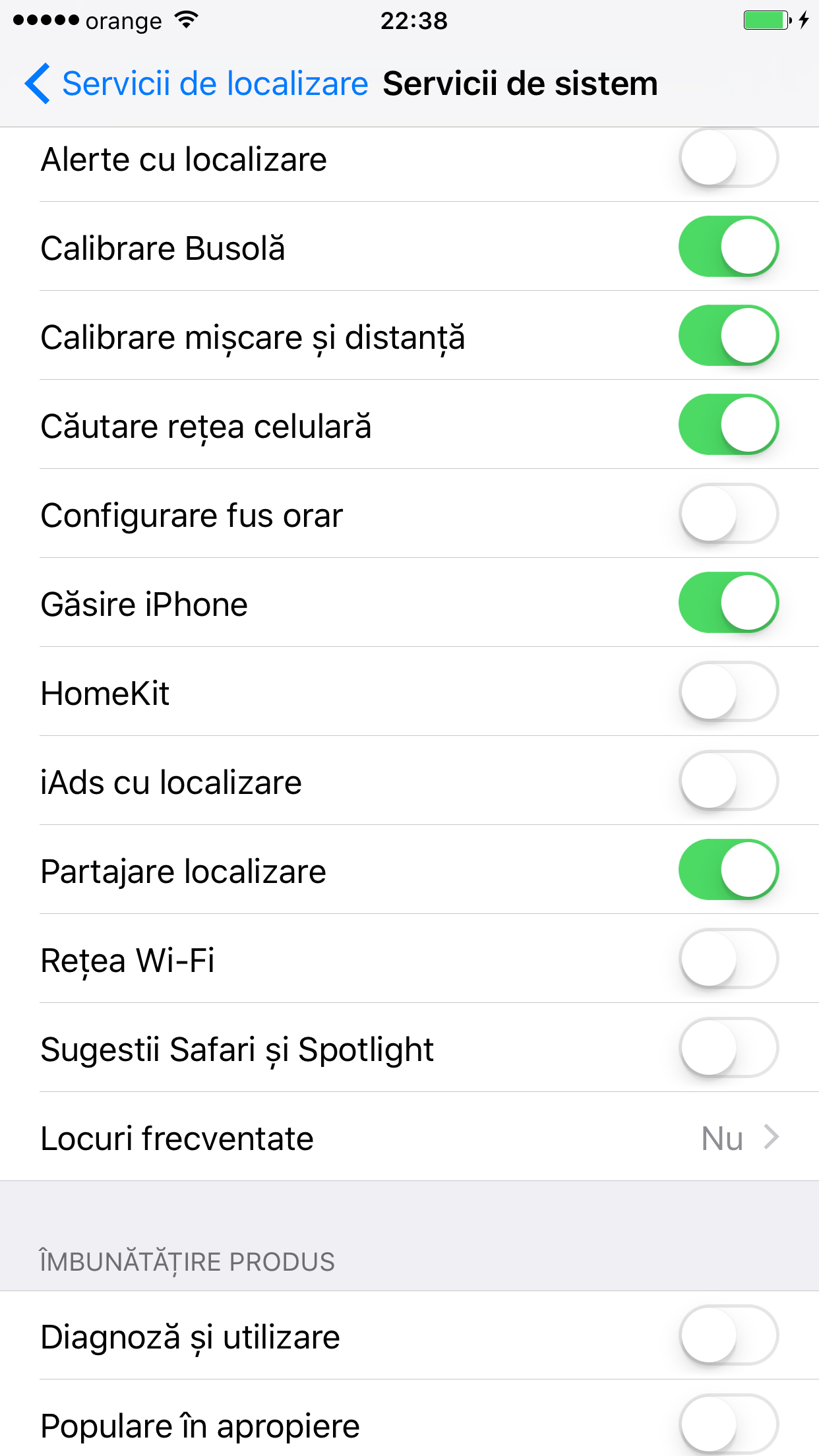 Functii GPS inutile iPhone dezactivare