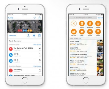 Kaarten - Apple Maps - iOS 9 - Openbaar vervoer - Dichtbij