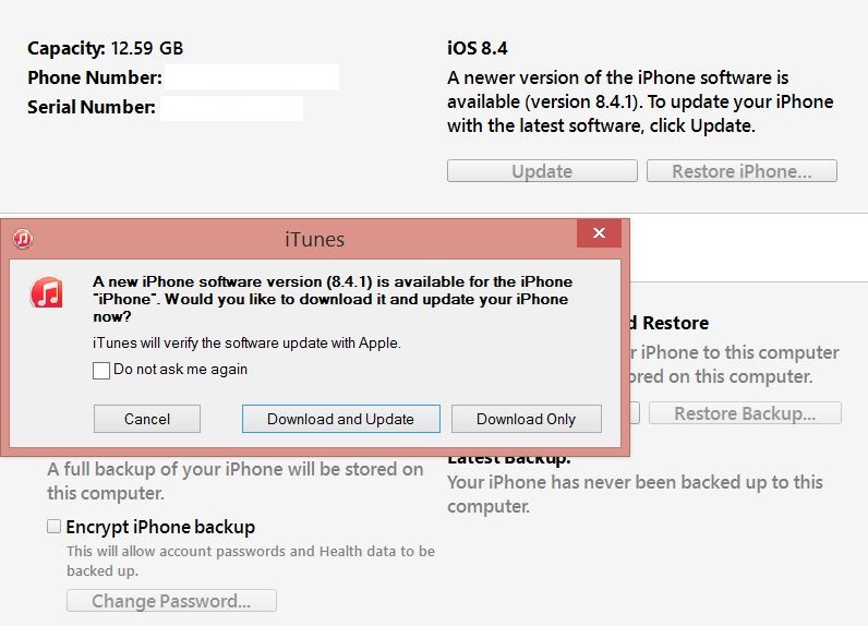 Instalare iOS 9 iTunes