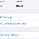 Resetare setari de retea iOS 9