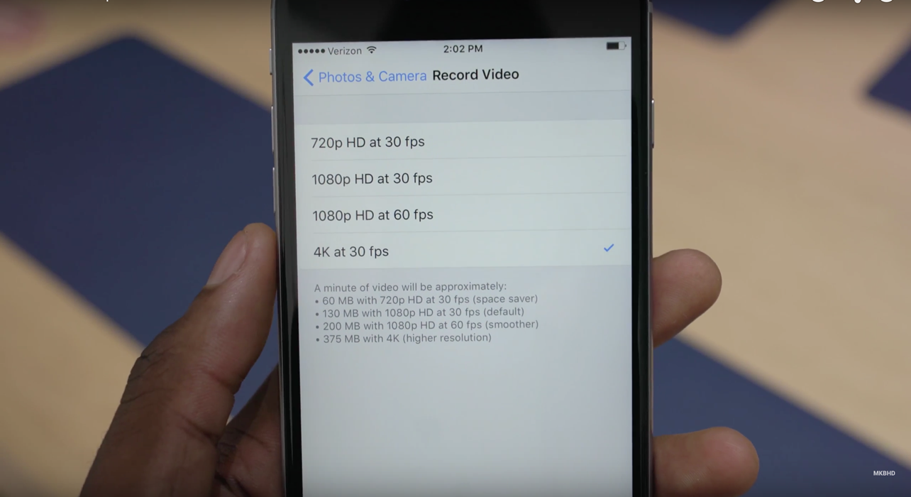 habilitar la grabación 4K del iPhone 6S iPhone 6S Plus