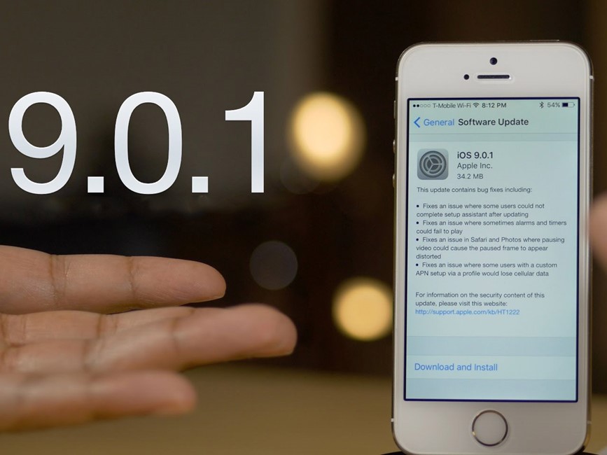 autonomia bateriei iOS 9.0.1