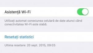 iOS 9 Asistenta Wi-Fi