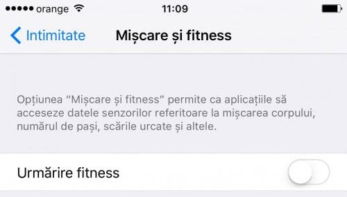 iOS 9 Miscare si Fitness