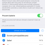 iOS 9 aplicatii care consuma baterie