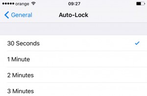 Blocco schermo iOS 9 per 30 secondi