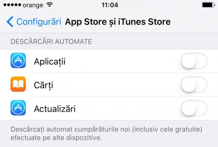 iOS 9 descarcari automate