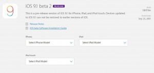 iOS beta 9.1 2