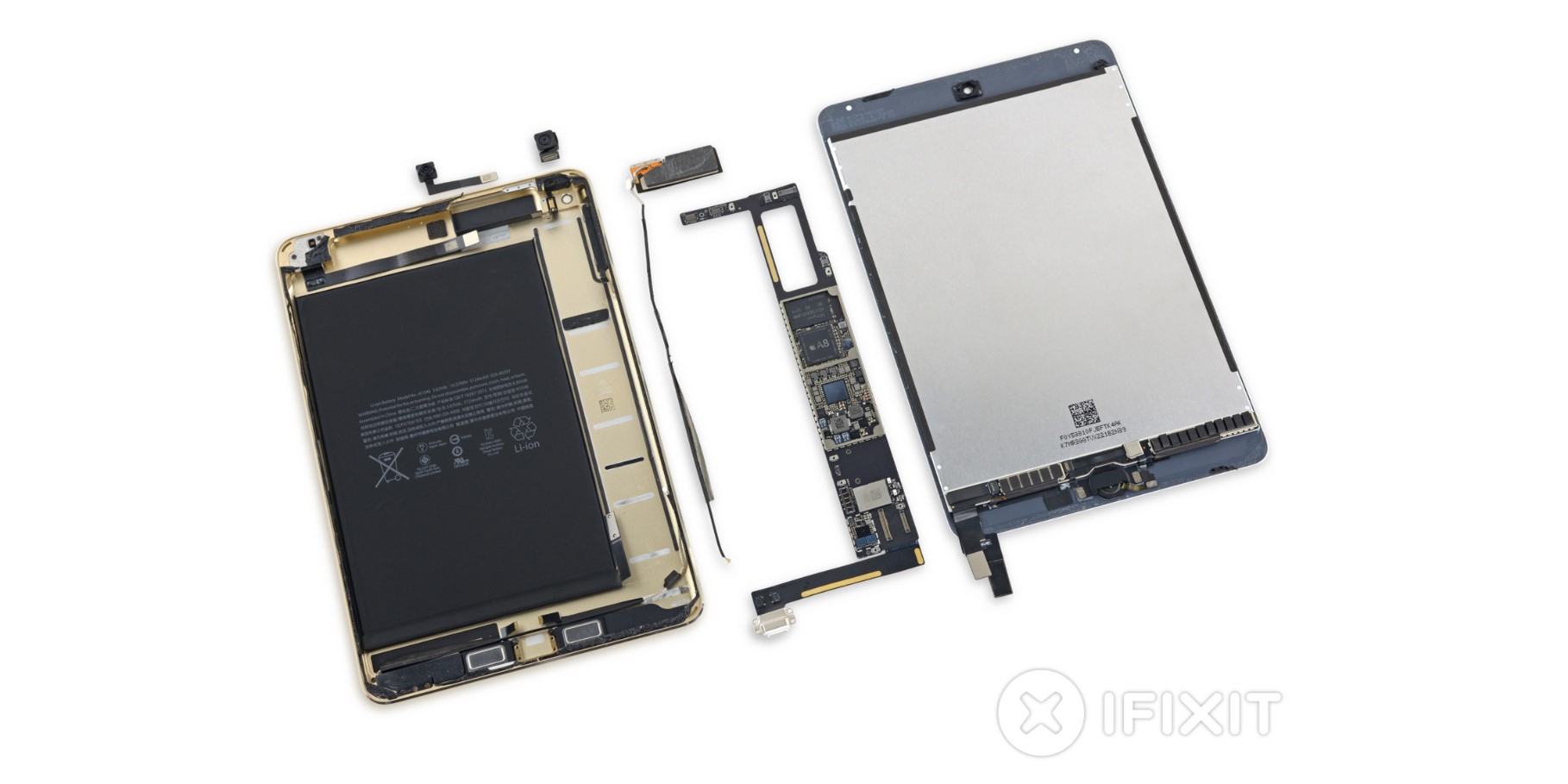 iPad Air 2 2 Go RAM, petite batterie, démontage